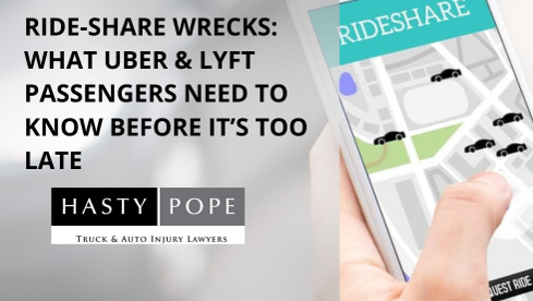 Ride-share app on a phone