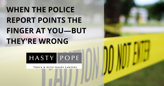 Caution tape in car crash investigation gone wrong